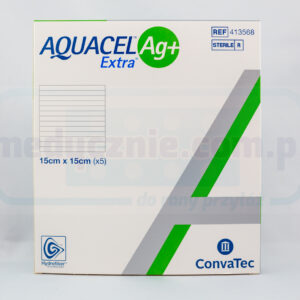 Aquacel Ag Plus Extra 15*15cm Verband mit Silber 1Stk
